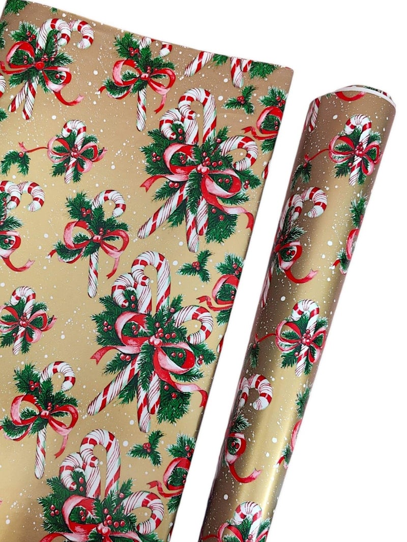 AMANVANI AMANVANI Wrapping Paper For Gift Packing, Rapping Sheet For Girls, Christmas Theme Wrapping Paper Roll 10 pcs Gift Rapping Paper, Decoration Paper, Notebook Cover, Santa Claus Wrapping Sheet (Brown) - Image 3