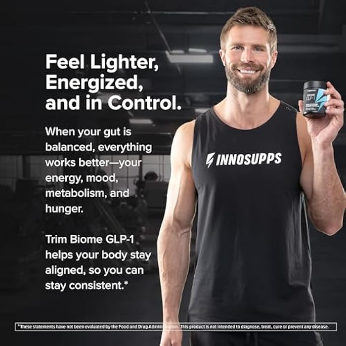 InnoSupps Trim Biome GLP-1 Supplement Weight Loss - Probiotic, Prebiotic, Postbiotic for Gut Health, Appetite & Metabolism Support with Akkermansia, Berberine - 60 Capsules, 30 Servings - Image 2