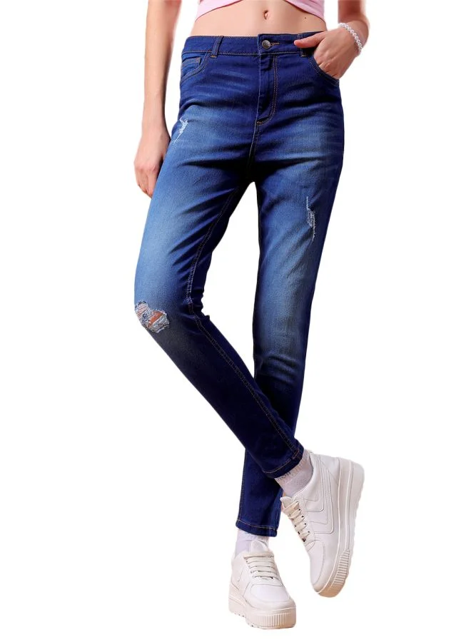 مرفوعة Women Skinny Fit Solid High-Rise Jeans