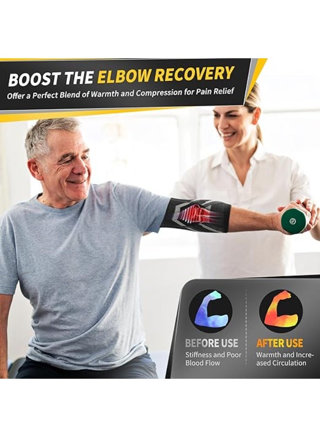 Elbow Compression Sleeve 2 Pack – Comfortable & Easy-to-Use Arm Support – Durable Design for Sports & Daily Activities - Image 3