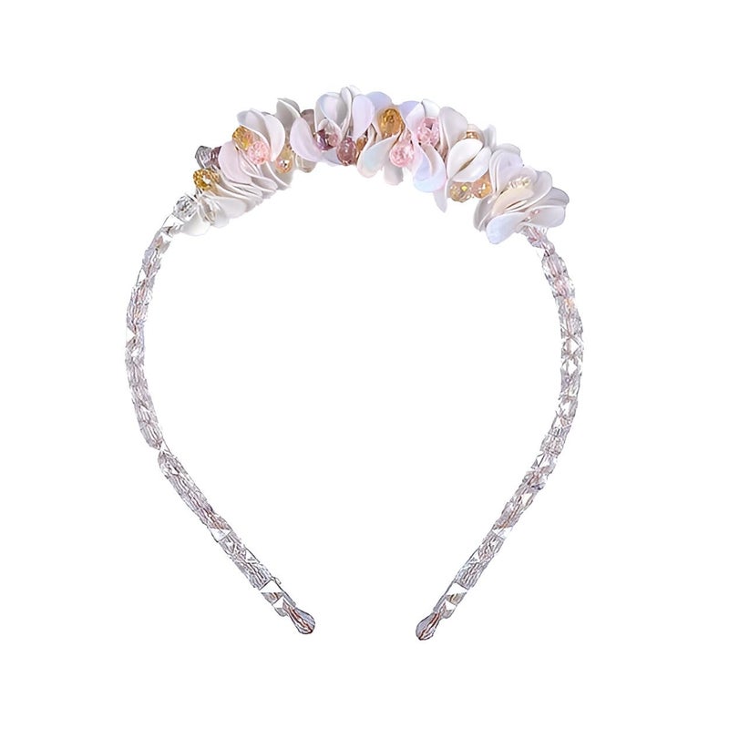 AMBEVILLA AMBEVILLA Multicolored Stones Flower Hair Bands Stylish Headwear for Women Girls Children and Teenagers Trendy Floral Design Comfortable and Adjustable Fit Casual and Special Occasion Wedding Bridal Shower Party Hair Accessories Pack of 2 - Image 3