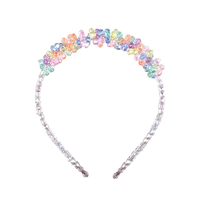 AMBEVILLA AMBEVILLA Multicolored Stones Flower Hair Bands Stylish Headwear for Women Girls Children and Teenagers Trendy Floral Design Comfortable and Adjustable Fit Casual and Special Occasion Wedding Bridal Shower Party Hair Accessories Pack of 2 - Image 2