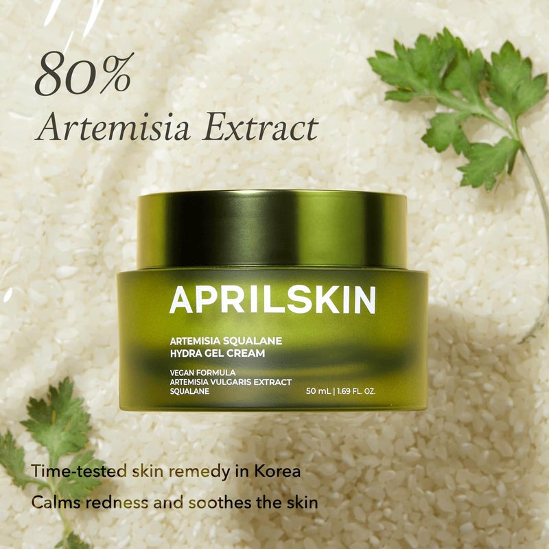 APRILSKIN Artemisia Squalane Hydra Gel Cream | Dry, Sensitive, Acne-Prone Skin | Vegan, Cruelty Free, Low pH, Soothing & Firming up | 50 ml | No sulfates and Artificial Fragrance - Image 4