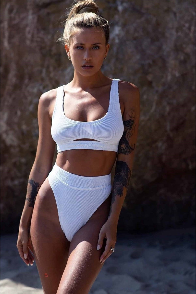 Angelsin Low-cut Bikini Top White  - Image 1