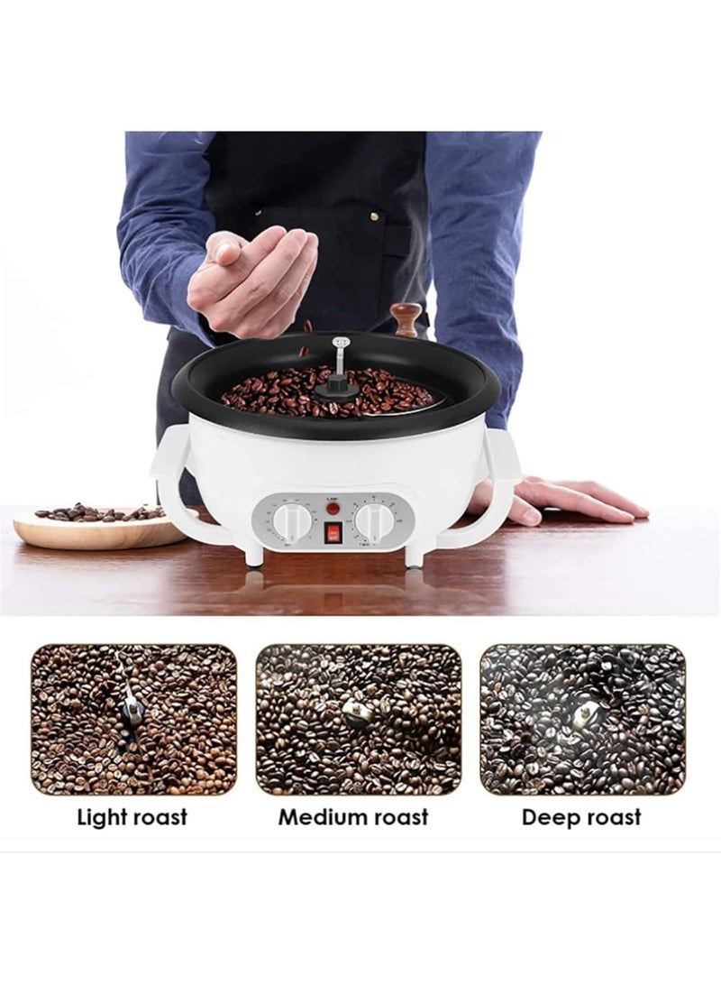 MHR Coffee Roaster 800W Electric Machine, Home Coffee Bean Roaster with Adjustable Temperature, Non-Stick Pan & Transparent Lid, Easy Coffee Roasting at Home - Image 2