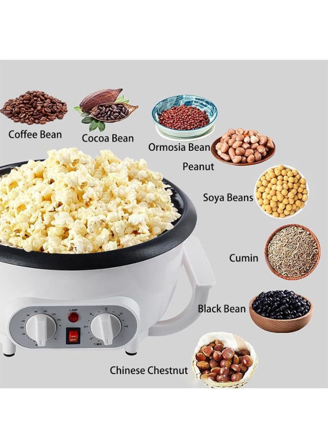 MHR Coffee Roaster 800W Electric Machine, Home Coffee Bean Roaster with Adjustable Temperature, Non-Stick Pan & Transparent Lid, Easy Coffee Roasting at Home - Image 4