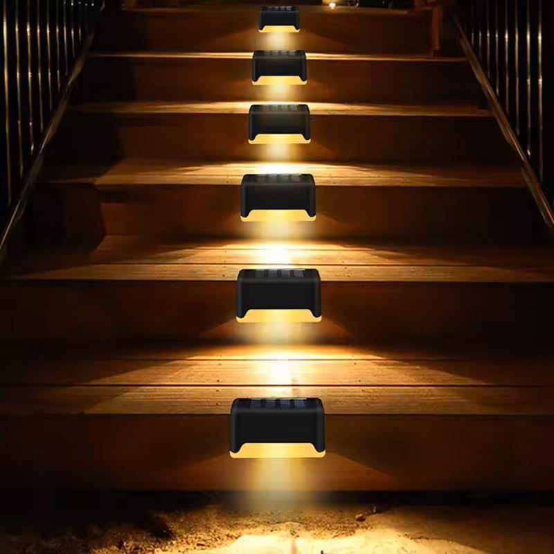 BRITSPEAR Plastic Waterproof LED Solar Powered Deck Stair Outdoor Light for Railing, Wall Garden,Pathway, Backyard, Patio, and Balcony Decoration (16) - Image 5