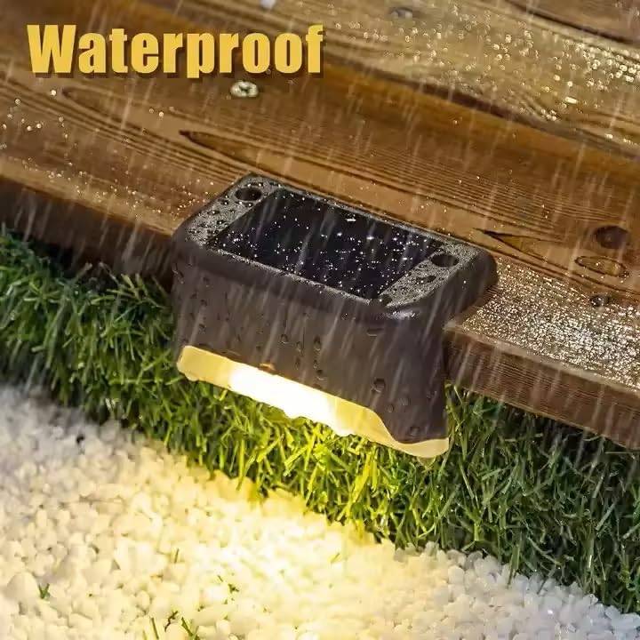 BRITSPEAR Plastic Waterproof LED Solar Powered Deck Stair Outdoor Light for Railing, Wall Garden,Pathway, Backyard, Patio, and Balcony Decoration (16) - Image 4
