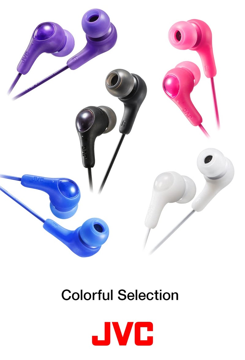 JVC Gumy in Ear Earbud Headphones, Powerful Sound, Comfortable and Secure Fit, Silicone Ear Pieces S/M/L - HAFX7V Purple, Small - Image 4