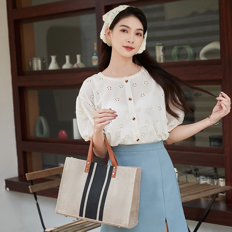 Bag Women'S 2023 New Fashion Japanese Vegiebag Portable Mummy Bag Large Capacity Crossbody Canvas Bag - Image 5