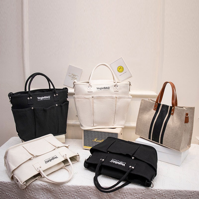 Bag Women'S 2023 New Fashion Japanese Vegiebag Portable Mummy Bag Large Capacity Crossbody Canvas Bag - Image 2