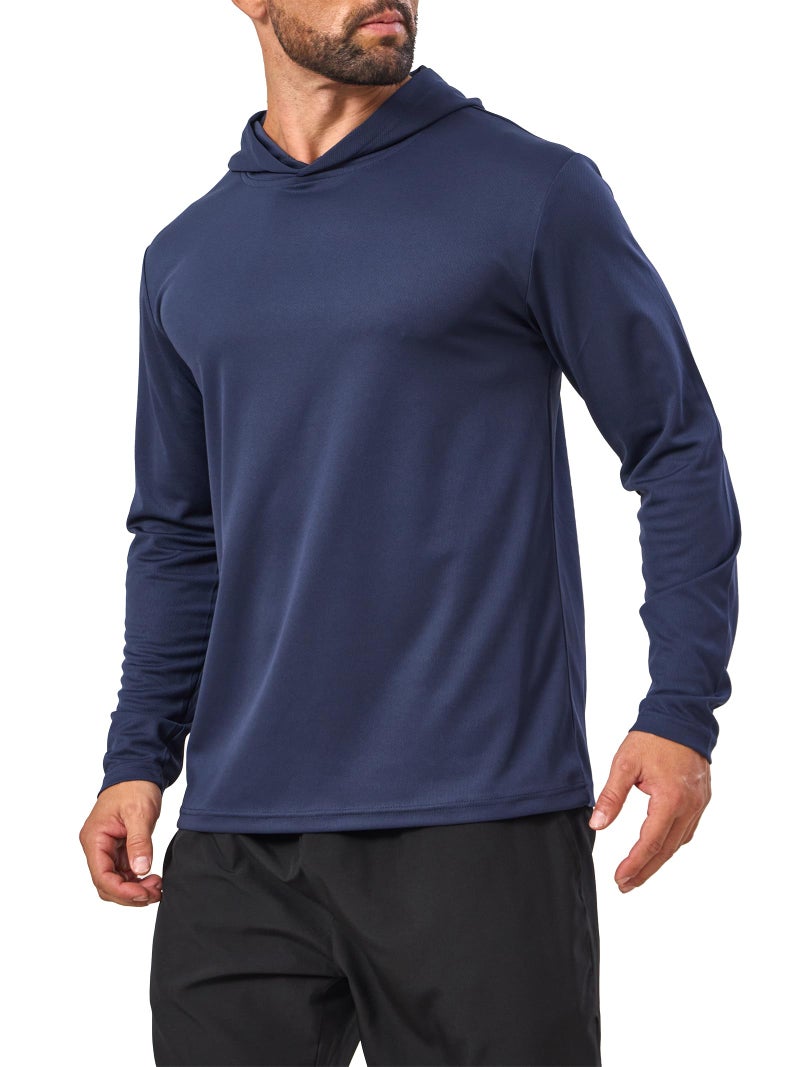 Suitswinew 5 Pack Sun Protection Hoodie for Men UV Long Sleeve Shirts Quick Dry Lightweight Work Athletic Rash Guards - Image 2