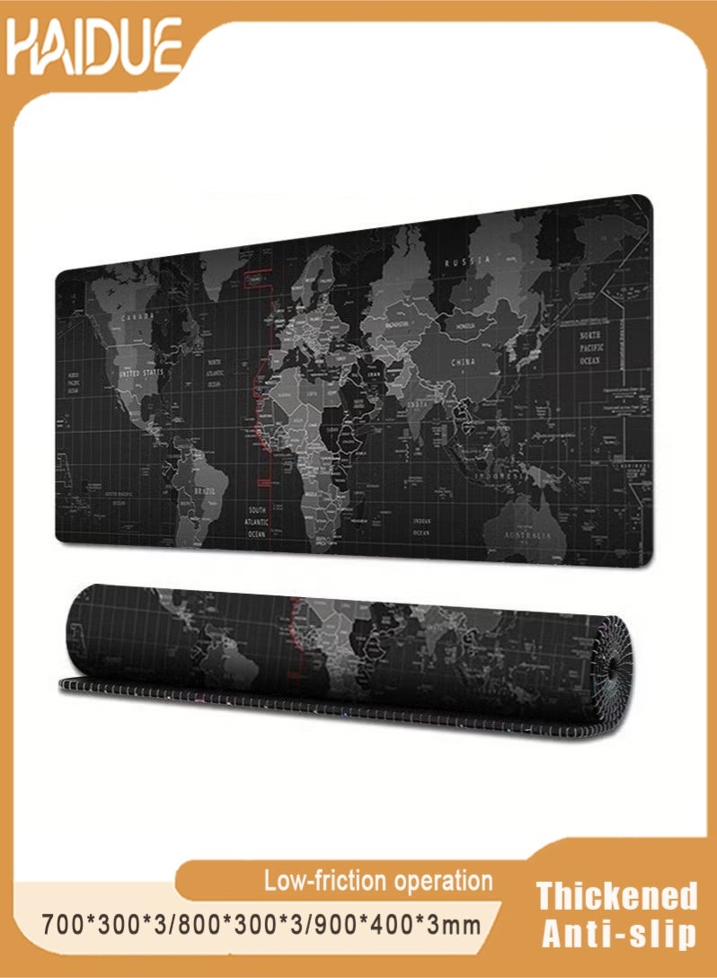 Haidue Large Durable Non - Slip World Map Mouse Pad - Ideal For Gaming And Office Use SIZE:700*300*3MM 800*300*3MM 900*400*3MM - Image 1