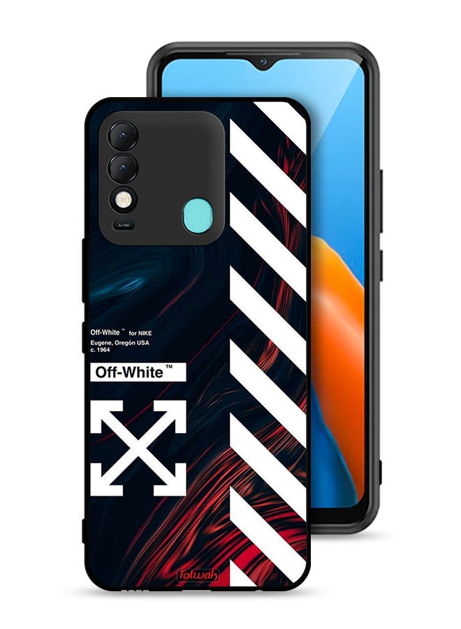 Tolwak Tecno Spark 8 Protective Case Cover Off White Sticker - Image 1