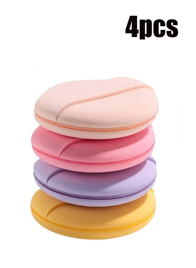YJ 4 PCS Foundation Sponge Blender Sponge for Liquid, Cream, And Powder (Pink/Rose Red/Yellow/Purple) - Image 1