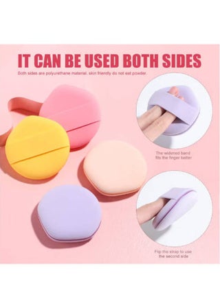 4 PCS Foundation Sponge Blender Sponge for Liquid, Cream, And Powder (Pink/Rose Red/Yellow/Purple) - view 3