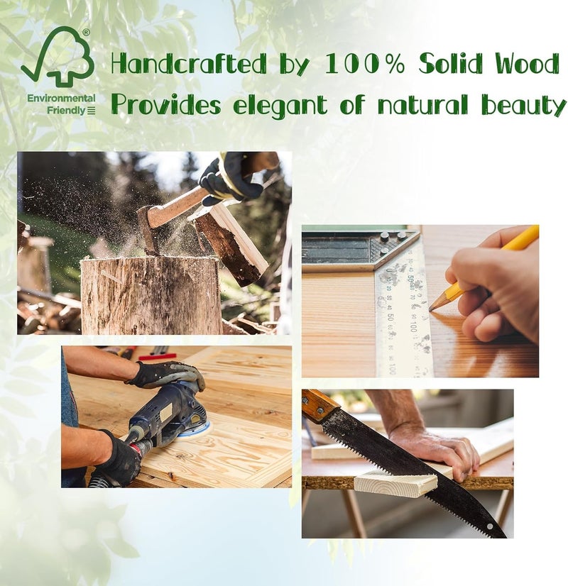 KINLINK Solid Wood Monitor Stand Riser, Monitor Riser with 2 Adjustable Height, 15.8 inch Computer Riser for Computer, iMac, PC, Printer, Computer Monitor Stand for Home & Office, Natural - Image 2