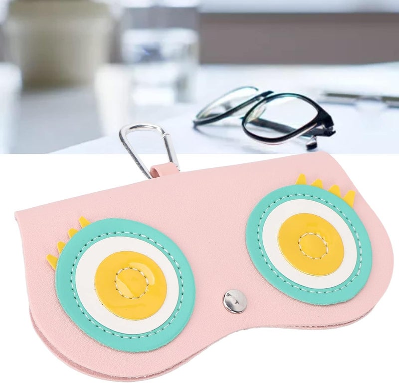 كلاراكو حقيبة حمل النظارات الشمسية، حقيبة ناعمة للنظارات الشمسية بمظهر جميل وإغلاق سريع ونمط فريد للأنشطة الخارجية والسفر والمنزل (وردي) - Image 2