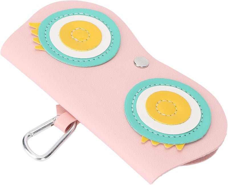 كلاراكو حقيبة حمل النظارات الشمسية، حقيبة ناعمة للنظارات الشمسية بمظهر جميل وإغلاق سريع ونمط فريد للأنشطة الخارجية والسفر والمنزل (وردي) - Image 1