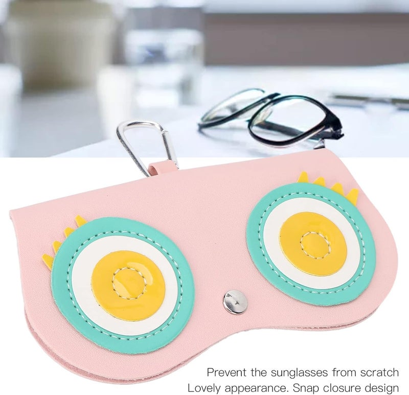 كلاراكو حقيبة حمل النظارات الشمسية، حقيبة ناعمة للنظارات الشمسية بمظهر جميل وإغلاق سريع ونمط فريد للأنشطة الخارجية والسفر والمنزل (وردي) - Image 3