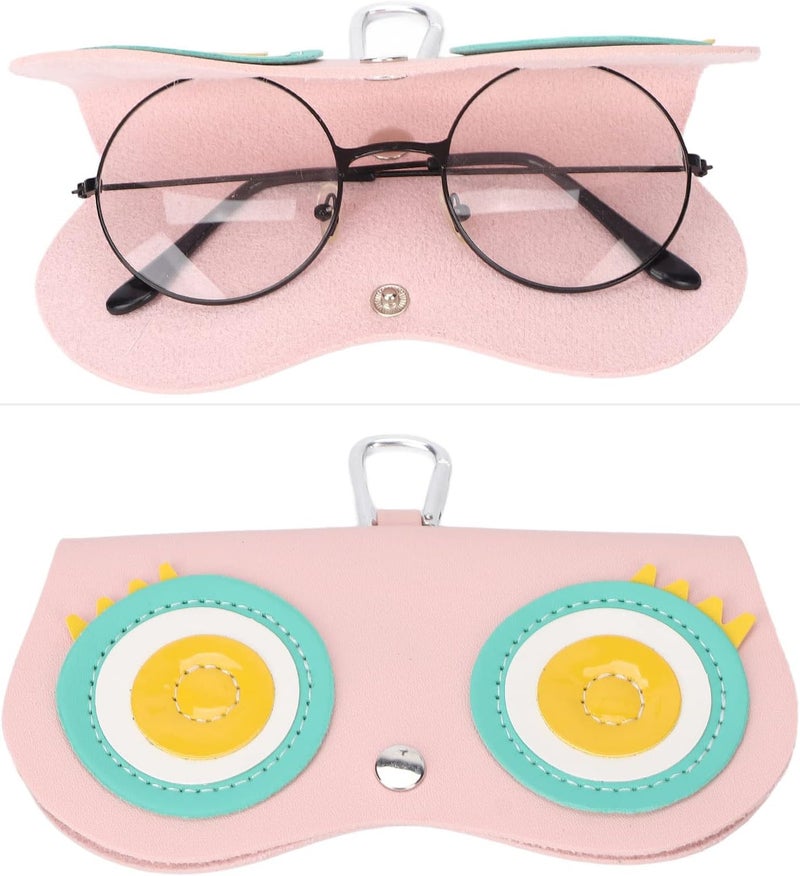 كلاراكو حقيبة حمل النظارات الشمسية، حقيبة ناعمة للنظارات الشمسية بمظهر جميل وإغلاق سريع ونمط فريد للأنشطة الخارجية والسفر والمنزل (وردي) - Image 5