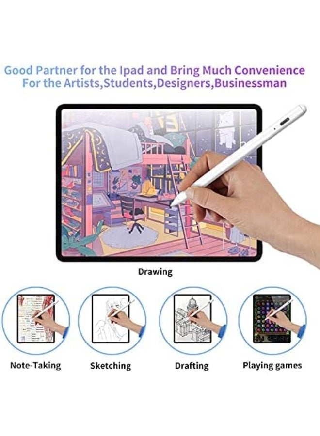 Active Stylus Pen for iPad (2018–2022), Palm Rejection Digital Pencil, Rechargeable Touch Pen Compatible with iPad Pro, iPad Air, iPad, and iPad Mini - Image 2