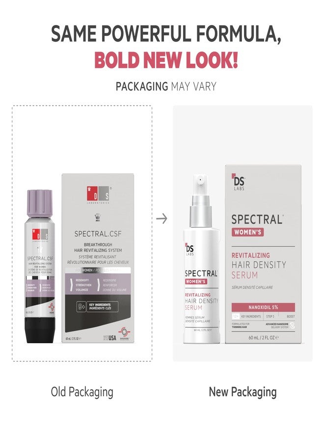 DS LABORATORIES DS Labs Spectral Women's Formally Spectral.CSF - Hair Density Serum for Women, Thickening, Strengthening, Volumizing, Fuller-Looking Hair, 60mL, Packaging May Vary (Pack of 3) - Image 2