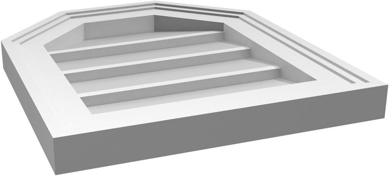 Ekena Millwork GVPOT14X1602SN Octagonal Top Surface Mount PVC Gable Vent, Factory Primed White - Image 4