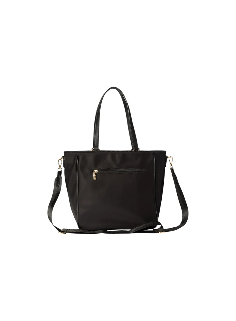 Bata Embossed Front Pocket Tote Bag with Detachable Strap