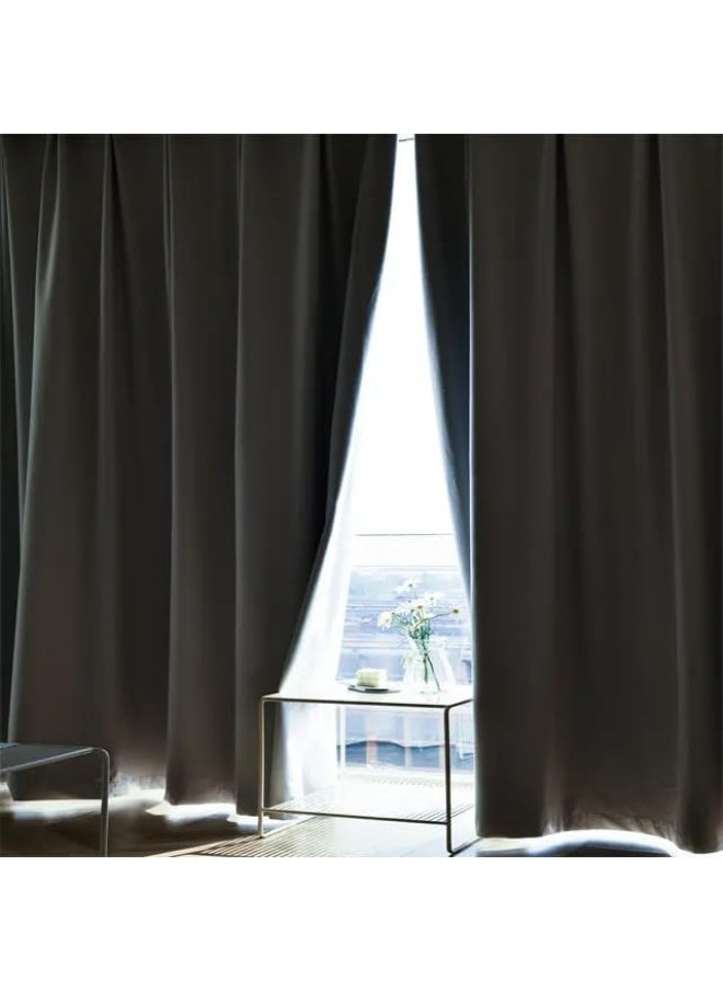 MOONCEE 1 PCs 100% Blackout Curtains & Drapes for Bedroom Thermal Curtains Grommet Noise Reducing Room ening Solid Window Panels Heat, Light Blocking Curtains - pzsku/ZD83048400BE037574984Z/45/_/1726654404/81e9eb5d-df2c-4652-8078-9d2ae4b4fa1f