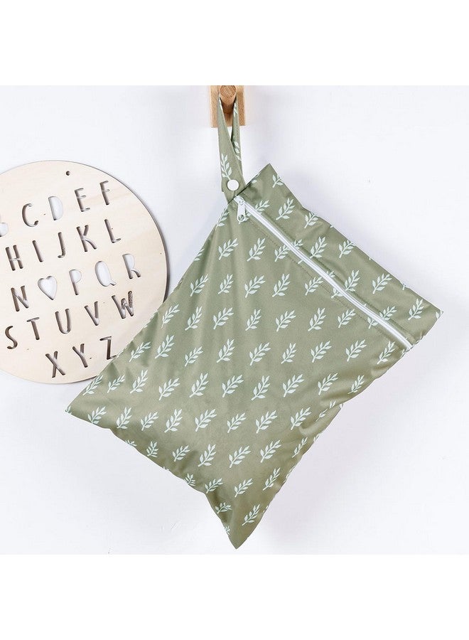 Happy Flute HappyFlute 2pcs Wet Bag Waterproof Bag Set-Cactus and Animal Pattern Wet Bag for Towels,Diaper Bag,Swim Bag,Beach Bag,Gym Bag,Wet/Dry Bag,Wet Clothes Bag,Wet Swimsuit Bag,10.2x14.4 inches.(Flower) - Image 1