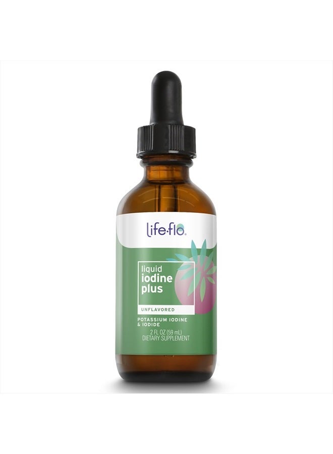 Life-flo Liquid Iodine Plus 150 mcg, Iodine Supplement for Thyroid Support,* Healthy Energy & Metabolism Formula* with Iodine & Potassium Iodide, Unflavored Liquid Drops, Approx. 450 Servings, 2 fl oz - Image 1