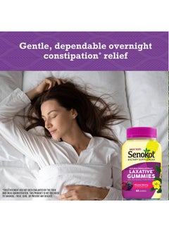 Senokot Dietary Supplement Laxative Gummies, Natural Senna Extract, Gentle, Overnight Relief From Occasional Constipation, Mixed Berry Flavor, 60 Count.  - Image 4