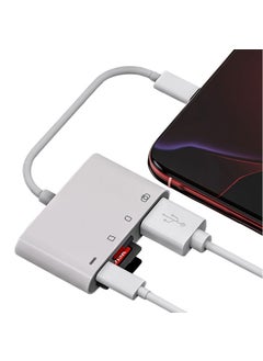 Type-C Card Reader OTG Adapter for SmartphonesLightn interface 4 in 1 [read TF/SD + USB + charging]] Lightn interface 4 in 1 [read TF/SD + USB + charging]]