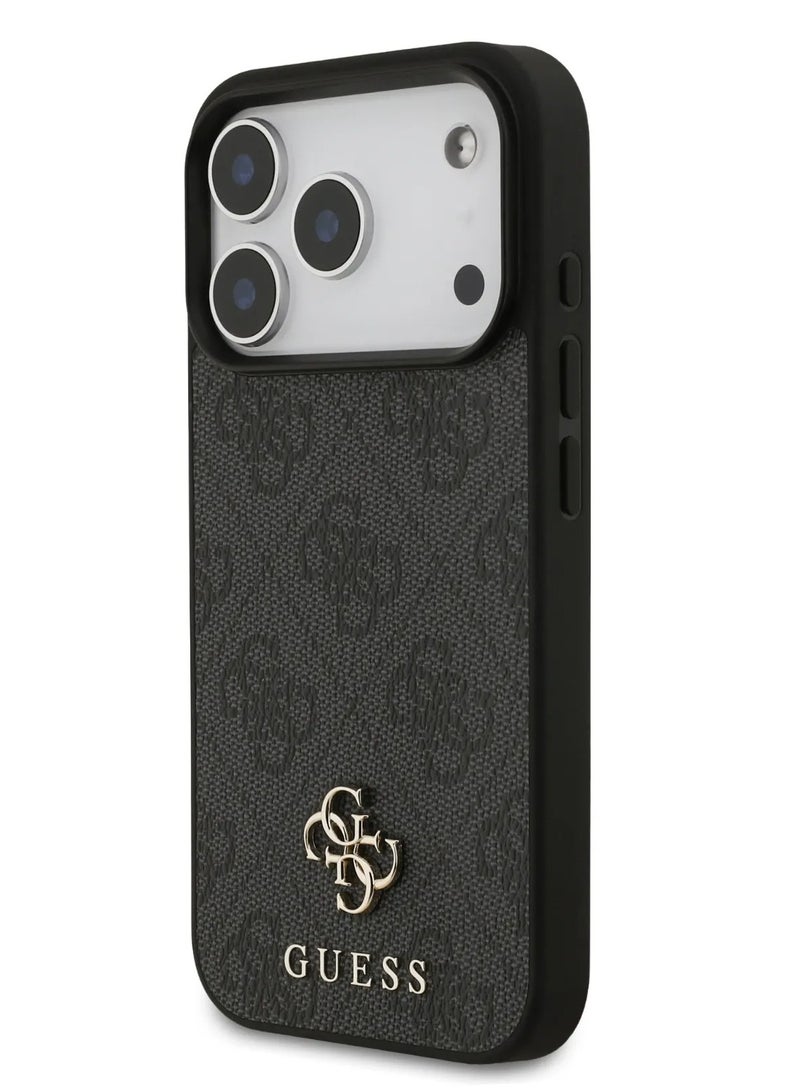 GUESS iPhone 17 Pro Max MagSafe Case 4G PU Leather With Small 4G & Classic Metal Logo / Magsafe Compatible / Ultra Slim / lightweight design / Easy Installation - Black - Image 3