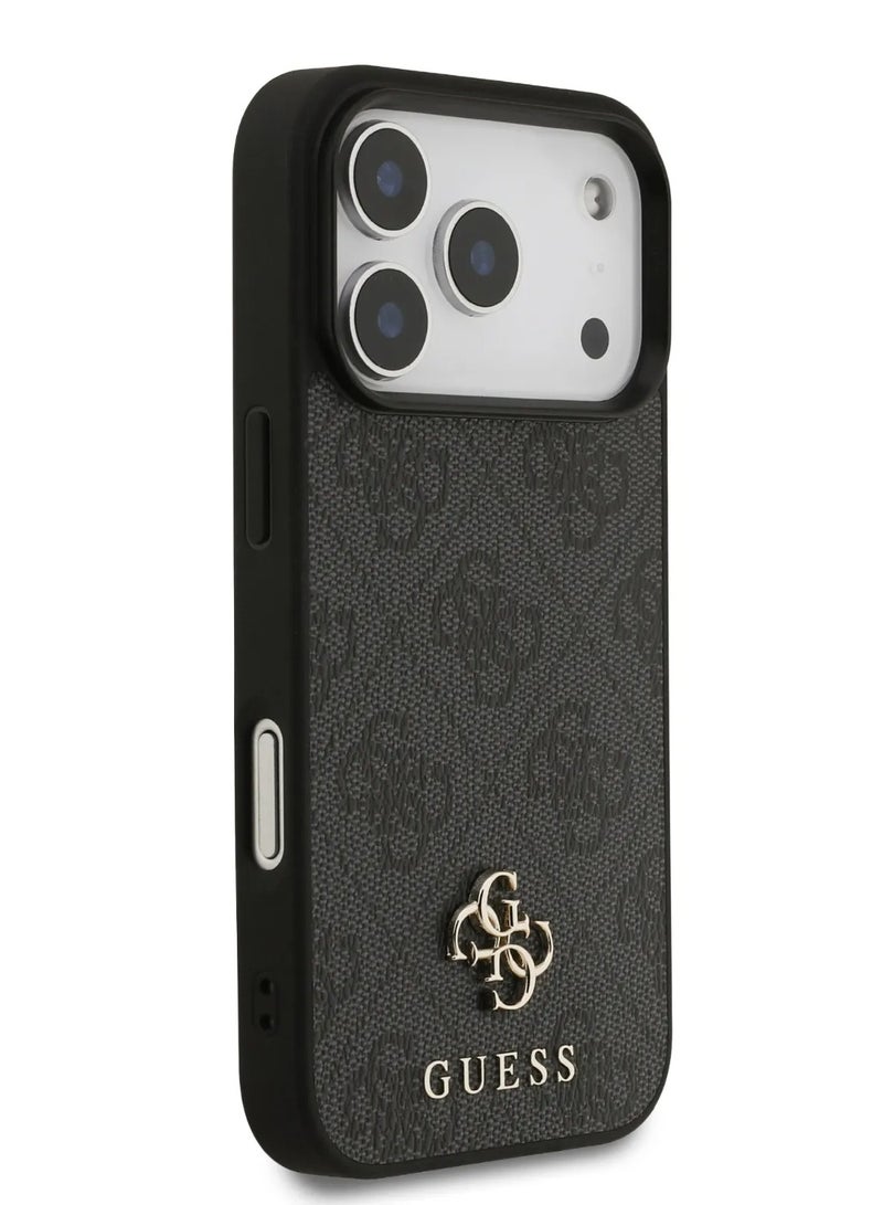 GUESS iPhone 17 Pro Max MagSafe Case 4G PU Leather With Small 4G & Classic Metal Logo / Magsafe Compatible / Ultra Slim / lightweight design / Easy Installation - Black - Image 2