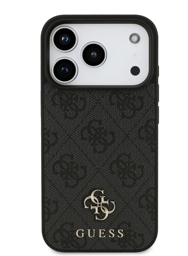 GUESS iPhone 17 Pro Max MagSafe Case 4G PU Leather With Small 4G & Classic Metal Logo / Magsafe Compatible / Ultra Slim / lightweight design / Easy Installation - Black - Image 5