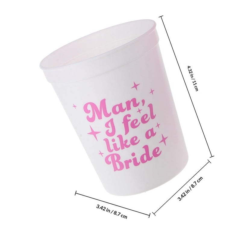Zerodeko 12oz 12pcs Unbreakable Plastic Party Cups Pink White - Image 3