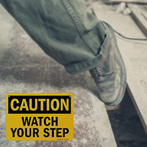 SmartSign "Caution - Watch Your Step" Sign | 7" x 10" Aluminum - Image 3