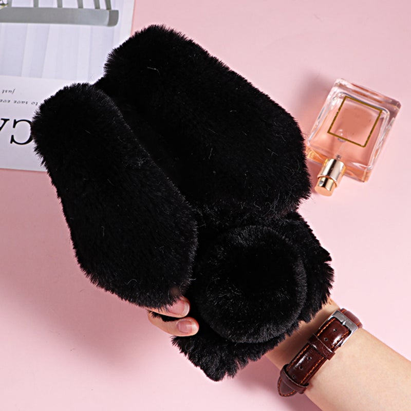 2pcs Chic Phone Shell Plush Shape Phone Protector Compatible for Pixel 4a 5G - Image 1