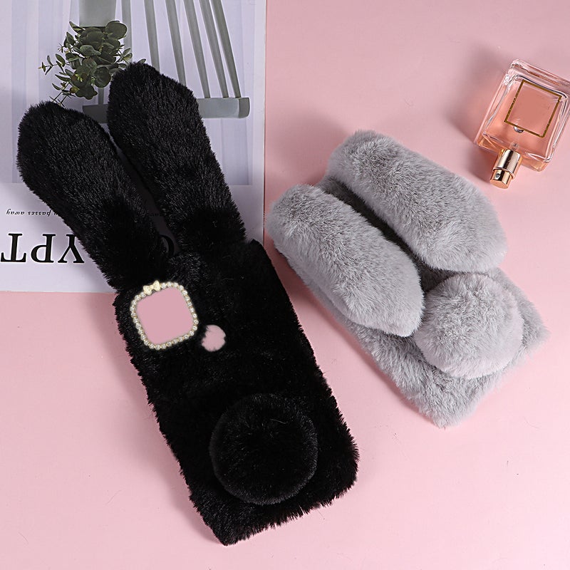 2pcs Chic Phone Shell Plush Shape Phone Protector Compatible for Pixel 4a 5G - Image 3