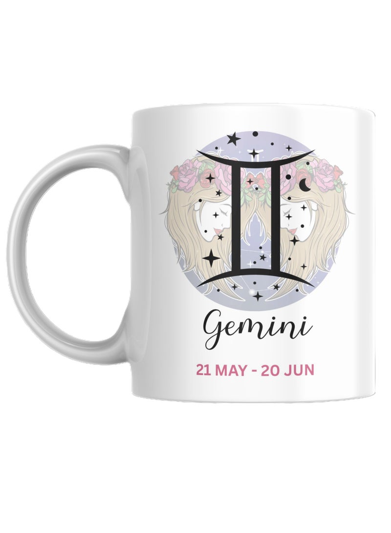 Gemini Zodiac Coffee Mug – 11oz Ceramic Astrology Gift Cup | Funny Birthday Gift & Office Mug for Gemini | Dishwasher & Microwave Safe