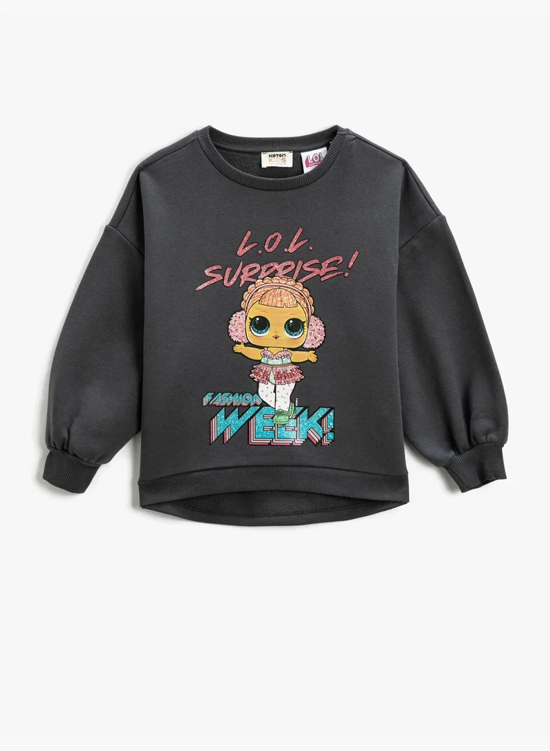 كوتون LOL Surprise Printed Licensed Sweatshirt Puffer Long Glittery