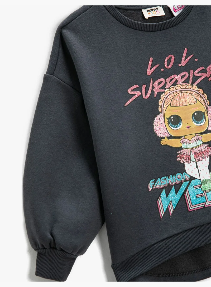 كوتون LOL Surprise Printed Licensed Sweatshirt Puffer Long Glittery