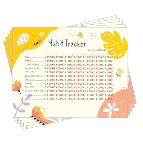 Kelenate® (Rectangle) Habit Tracker Calendar - Inspirational Habit Journal - 12 Sheets Daily Habit Tracker Journal and Goal Board - Motivational Goal Journal - Great Tool For Productivity And Workout (Design-3) - Image 3