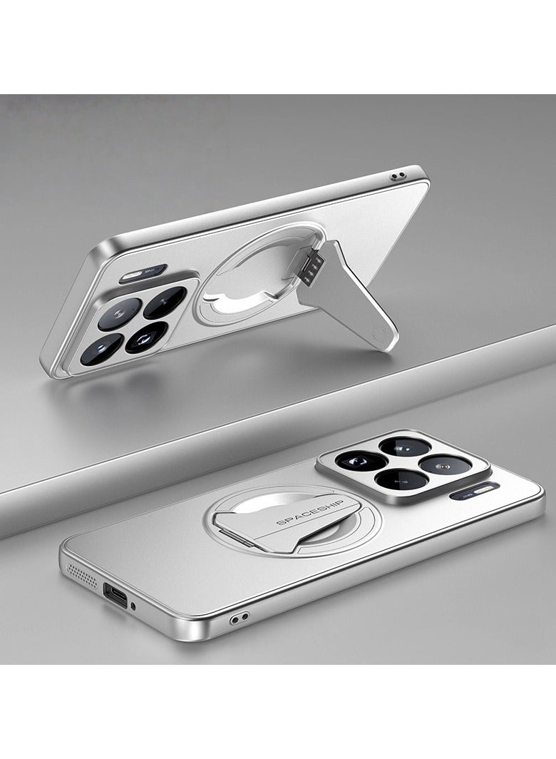 general For Xiaomi 15SPRO Magnetic Stent Phone Case All-inclusive anti-drop frosted case Multi-functional protection