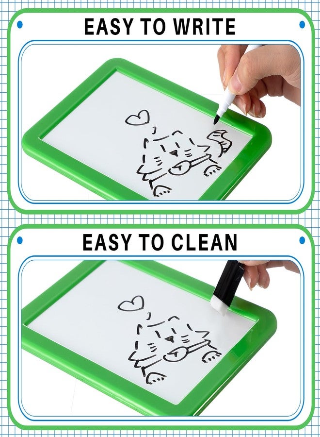 Lincia 6 Pack Magnetic Dry Erase White Board, 5"x7" Board with 14 Markers, Small Dry Erase Whiteboard with Magnetic for School Locker, Office, Refrigerator, Students, Girls - Image 3