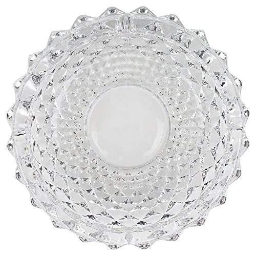 Koniry Crystal Clear Glass Ash Tray Round Designer Ash Tray - Image 1