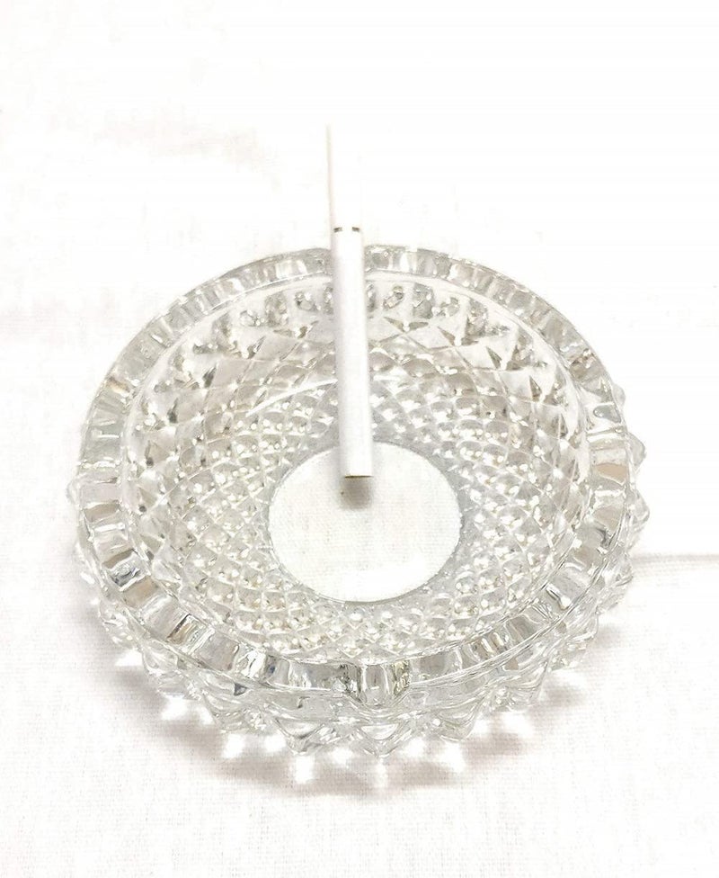 Koniry Crystal Clear Glass Ash Tray Round Designer Ash Tray - Image 2