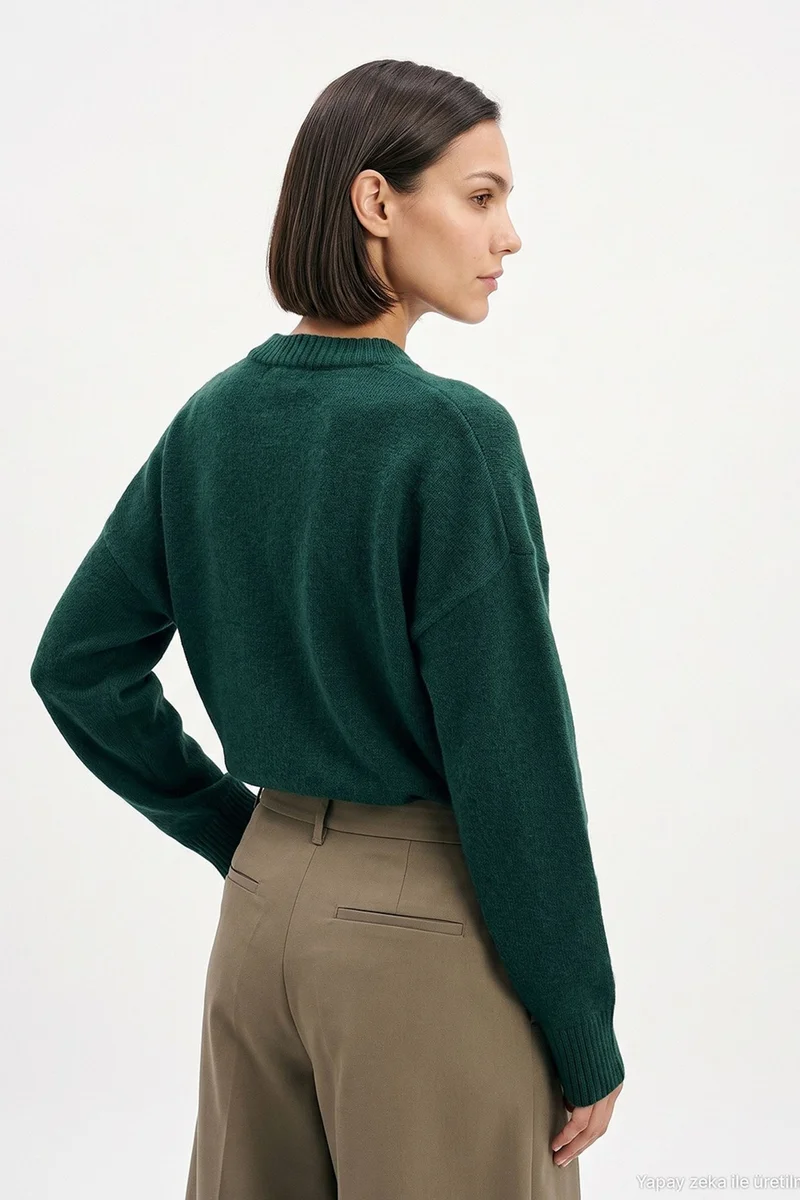 Dilvin Forest Green DILVIN Women's Knit Sweater for Women | Best Price UAE